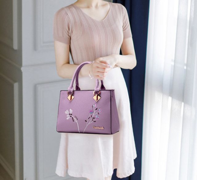 Модная женская сумка Темно-розовый 360 фото