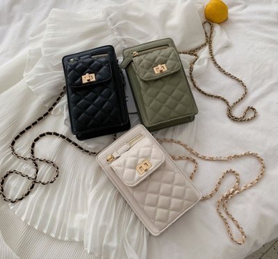 Женская мини сумочка клатч с цепочкой стеганная, маленькая сумка для девушек, модный женский кошелек-клатч 712 фото