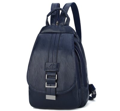 Женская сумка рюкзак эко кожа Синий 461А фото