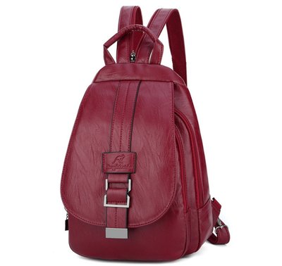 Женская сумка рюкзак эко кожа Красный 461Б фото