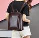 Стильный женский городской рюкзак сумка 2 в 1. Качественный рюкзачек сумочка черный коричневый 260 фото 3