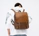 Винтажный мужской городской рюкзак эко кожа Светло-коричневый 1294М фото 8