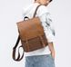 Винтажный мужской городской рюкзак эко кожа Светло-коричневый 1294М фото 7