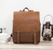 Винтажный мужской городской рюкзак эко кожа Светло-коричневый 1294М фото 14