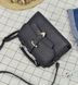 Маленькая женская сумочка клатч серая, мини сумка через плечо из эко кожи Черный 205 фото 16