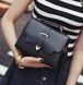 Маленькая женская сумочка клатч серая, мини сумка через плечо из эко кожи Черный 205 фото 9