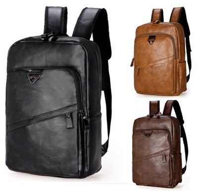 Качественный мужской городской рюкзак на плечи, модный стильный ранец экокожа 428-1 фото