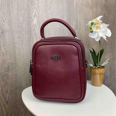 Женский мини рюкзак сумка Karlos Markoni люкс качество Красный 840 фото