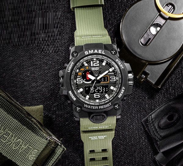 Мужские спортивные наручные часы SMAEL армейские электронные 228 фото