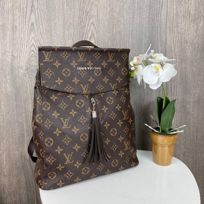 Женский прогулочный рюкзак сумка стиль Луи Витон с брелком, качественный рюкзачок для девушек 1091 фото