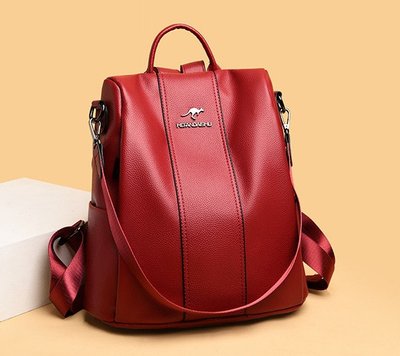 Женский городской рюкзак сумка кенгуру, небольшой прогулочный рюкзачок трансформер Красный 1290Р фото
