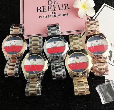 Модные женские наручные часы Tommy Hilfiger Розовое золото 985 фото