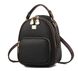 Модный женский мини рюкзак сумка Черный (без брелка) 427В фото 1