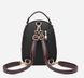 Модный женский мини рюкзак сумка Черный (без брелка) 427В фото 3