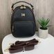 Модный женский мини рюкзак сумка Черный (без брелка) 427В фото 7