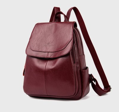 Женский городской рюкзак Кенгуру прогулочный, небольшой рюкзачок для девушек Красный 1286КР фото