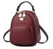 Модный женский мини рюкзак сумка Вишневый (без брелка) 427Г фото 1