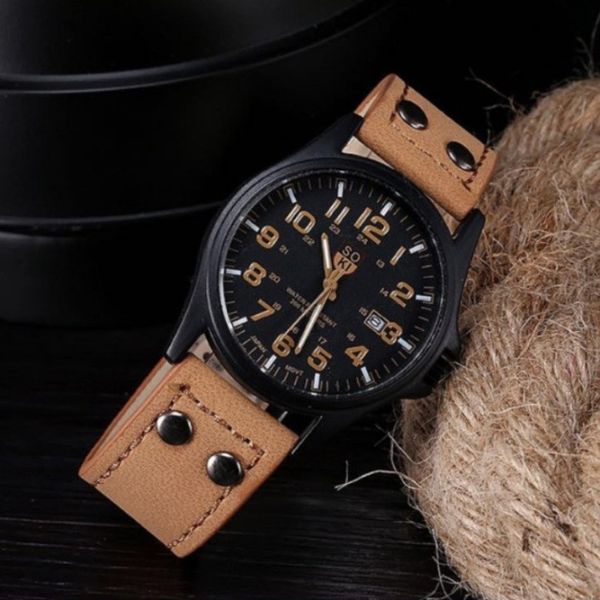 Мужские наручные часы Soki Черно-белые 328 фото
