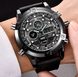 Армейские мужские наручные часы черные, качественные прочные военные часы с подсветкой секундомером 372 фото 3