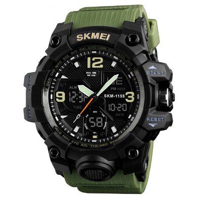 Мужские спортивные наручные часы SKMEI 1155 электронные с подсветкой 246 фото