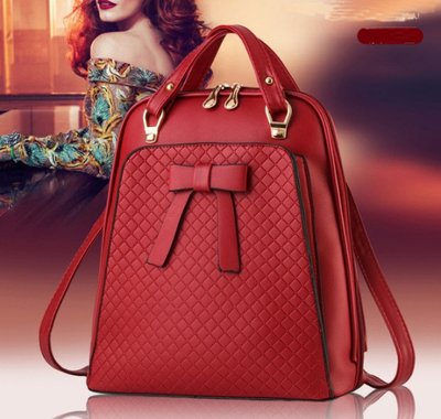 Большой женский рюкзак сумка Красный 208К фото
