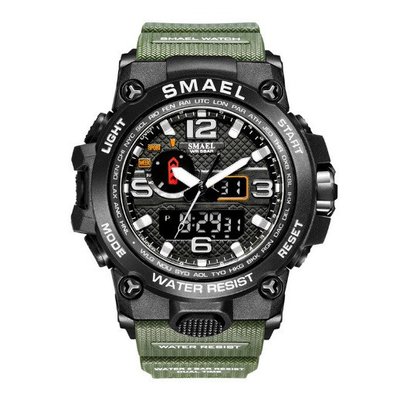 Мужские спортивные наручные часы SMAEL армейские электронные Хаки 228Х фото