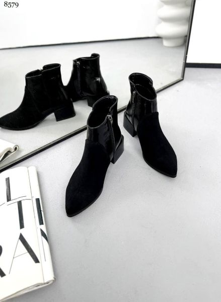 Жіночі черевики чорні зима 8579-1 фото