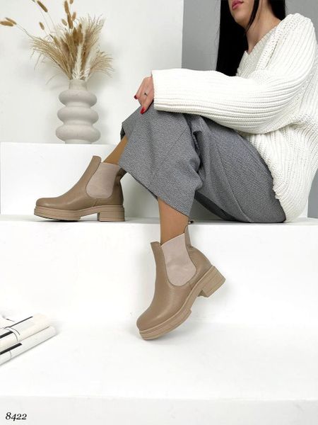 Жіночі черевики ЧЕЛСІ шкіра зима 8422-1 фото