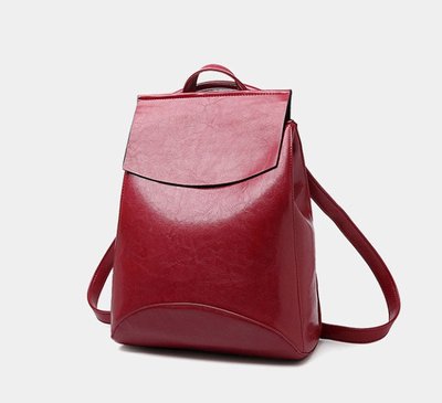 Женский мини рюкзак экокожа Красный 537Б фото